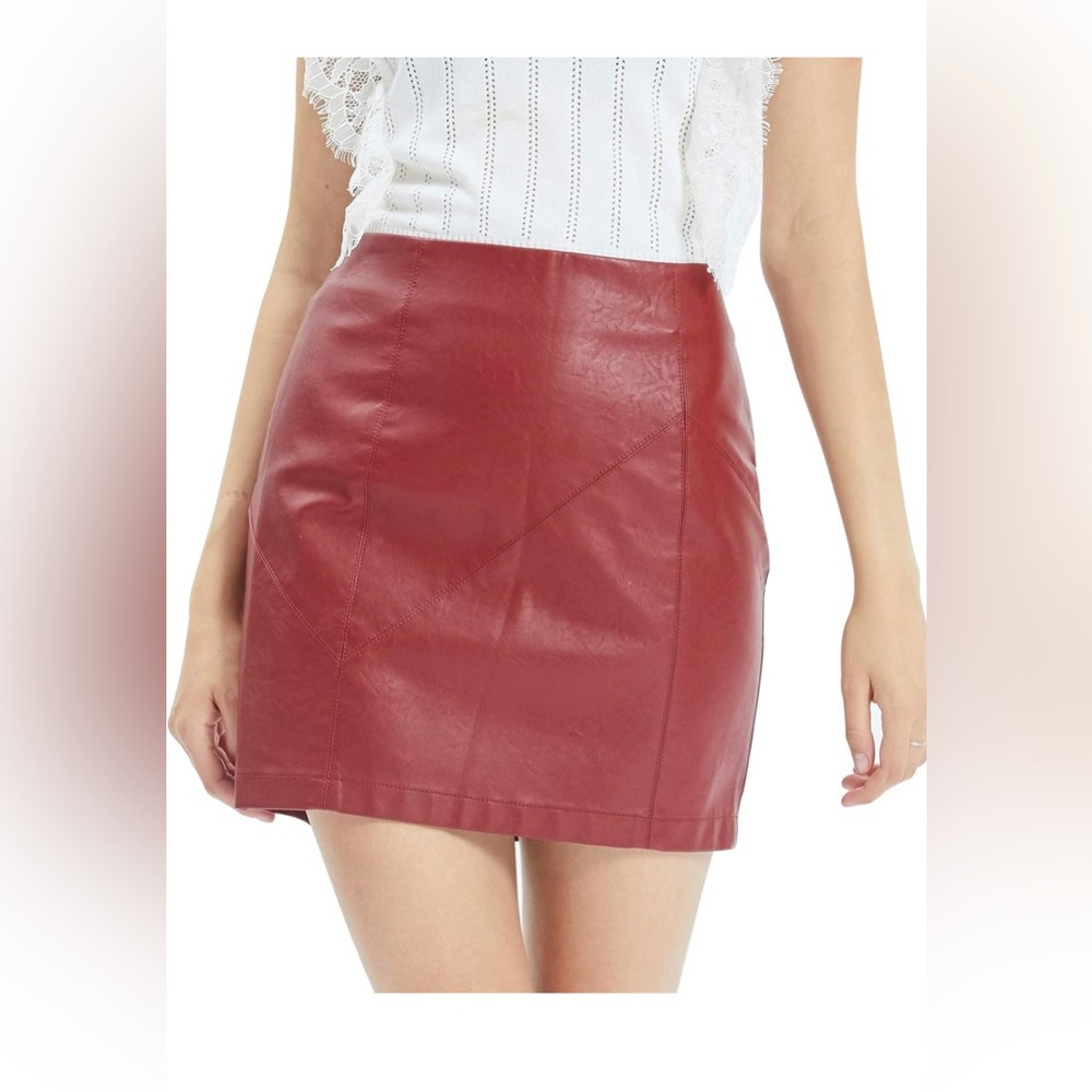 Faux Leather Skirt